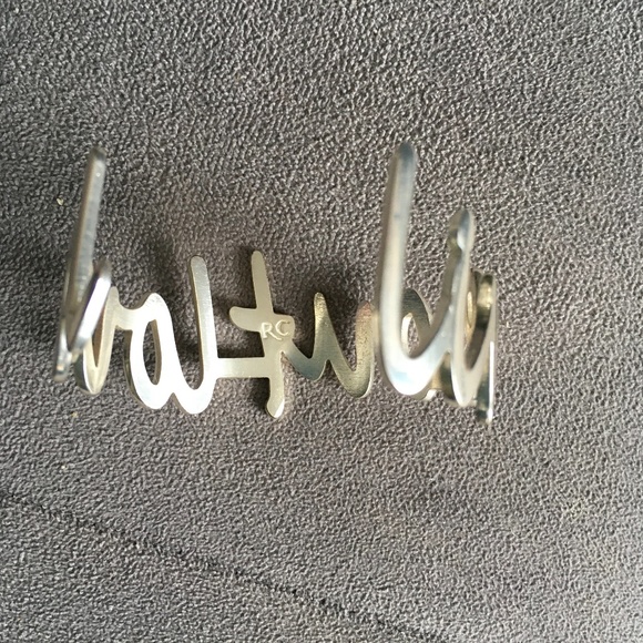 "LiveOutLoud" Silver Rustic Cuff - Picture 5 of 5